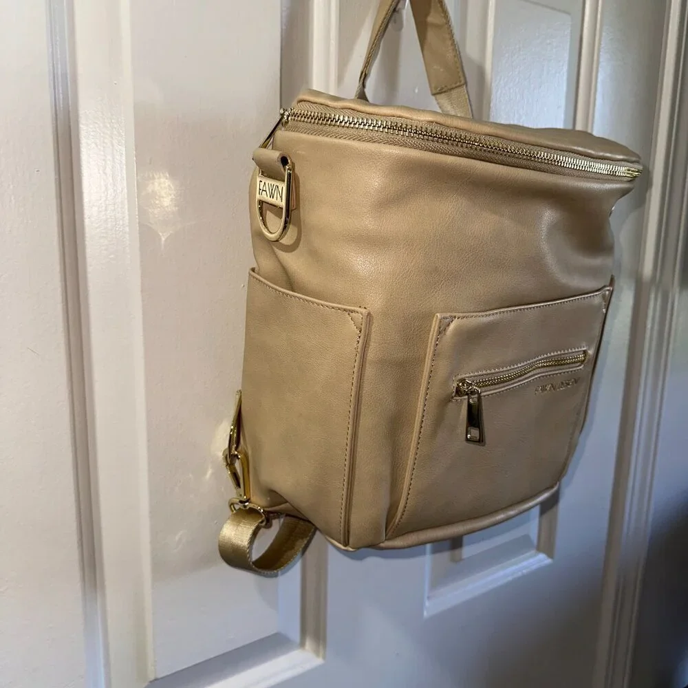 NEW Fawn Design Original Diaper Bag - Beige - Backpack